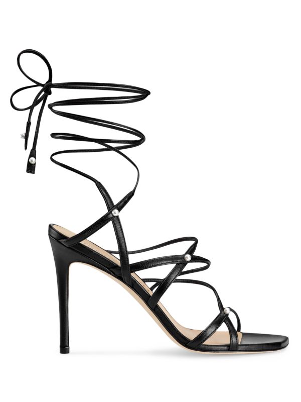 Stuart Weitzman Astrid Lace-Up Leather Sandals